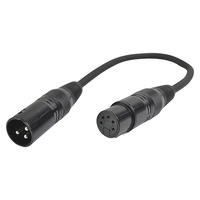 DMX Adaptor Lead 5 Pin XLR Female to 3 Pin XLR Male 20cm