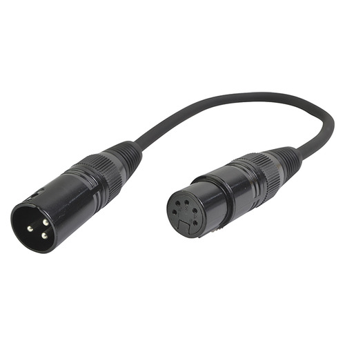 DMX Adaptor Lead 5 Pin XLR Female to 3 Pin XLR Male 20cm