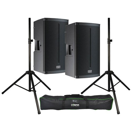 FBT X-lite112A  Active Speaker System, Set of Two with Stands & Covers 3000W