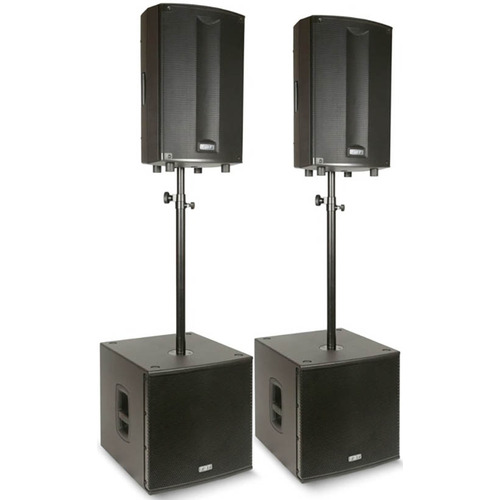 FBT ProMaxX Active PA System 3200W, ProMaxX 112A, SUBline115SA, Bags & Poles