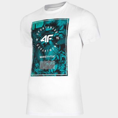 4F Mens Graphics T-shirt - White