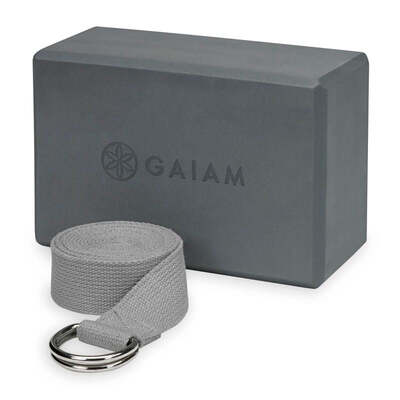 Gaiam Ankle And Yoga Strap Set - Gray