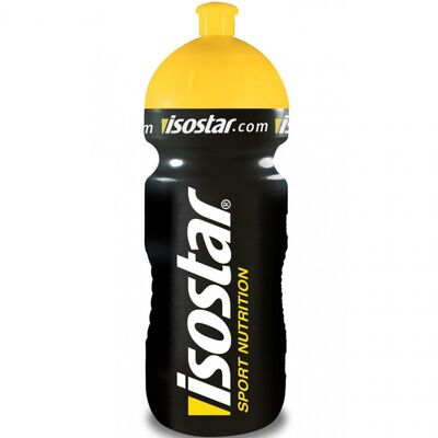 Isostar Sports Nutrition Pull Push Water Bottle 650ml - Black/Yellow