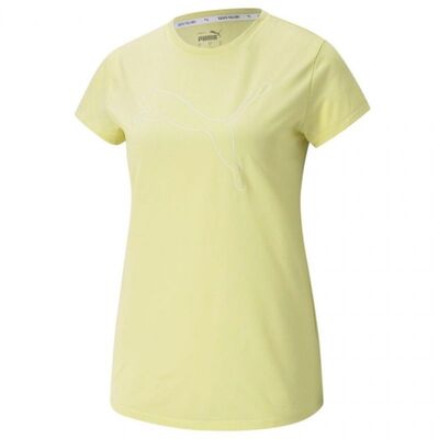 Puma Womens RTG Heather Logo T-Shirt - Yellow