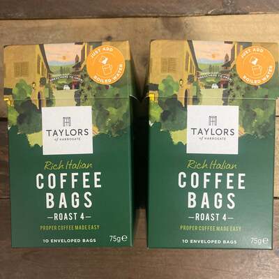 20x Taylors Rich Italian Coffee Bags (2 Boxes of 10 Bags)