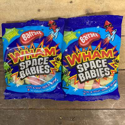 3x Barratt Wham Space Babies Bags (3x130g)