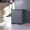 Image of 30L Double Compartment Grey Kitchen Bin