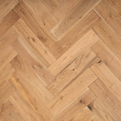 Lusso Verona Natural Brushed and Lacquered Rustic Herringbone Solid Oak Flooring – Lusso
