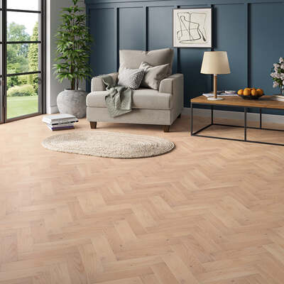 Lusso Capri Fernwood Oak Herringbone Engineered Wood Flooring – Lusso