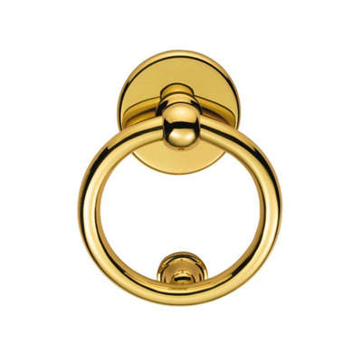 Carlisle Brass Ring Door Knocker, Polished Brass - M37 POLISHED BRASS