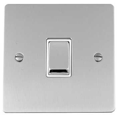 M Marcus Electrical Victorian Raised Plate 1 Gang Intermediate Switches, Polished Chrome Finish, Black Or White Inset Trims - R02.801.PC POLISHED CHROME - BLACK INSET TRIM