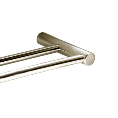 Frisco Bravo Double Towel Rail, 600mm And 750mm Long, Satin Stainless Steel - 80027-SSS LENGTH - 600mm