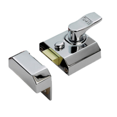 Eurospec Contract Rim Cylinder Nightlatch, Lockcase Only, 40mm Or 60mm Backset, Various Finishes - RCN82L LOCKCASE ONLY (60mm), POLISHED CHROME