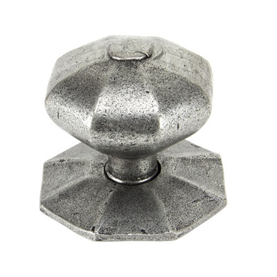From The Anvil Octagonal Centre Door Knob (External), Pewter - 83778 PEWTER