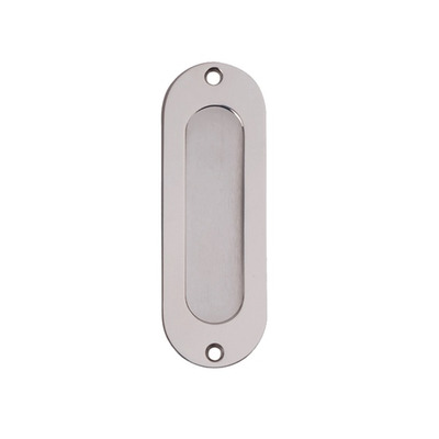 Excel Oval Corner Oblong Flush Pull (Round Inner), Polished Stainless Steel - 3809 POLISHED STAINLESS STEEL