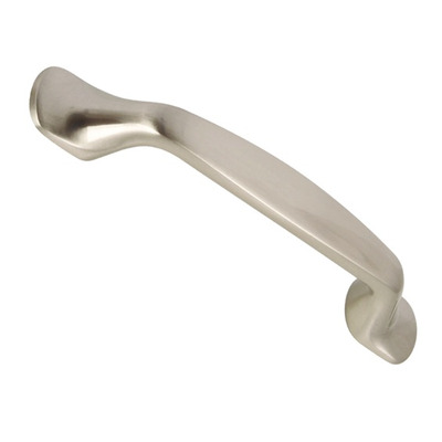 Hafele D Cabinet Pull Handle (96mm c/c), Stainless Steel Effect - 118.53.600 STAINLESS STEEL EFFECT
