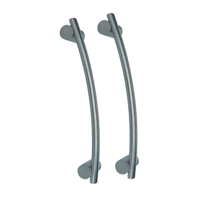Hafele Eiger Back To Back Fixing Pull Handles (300mm c/c), Grade 316 Satin OR Polished Stainless Steel - 903.10.640 (sold in pairs) SATIN STAINLESS STEEL - 300mm