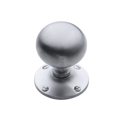 Heritage Brass Westminster Mortice Door Knobs, Satin Chrome - WES970-SC (sold in pairs) SATIN CHROME