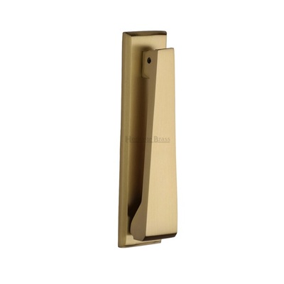 Heritage Brass Contemporary Slim Door Knocker, Satin Brass - K1310-SB SATIN BRASS