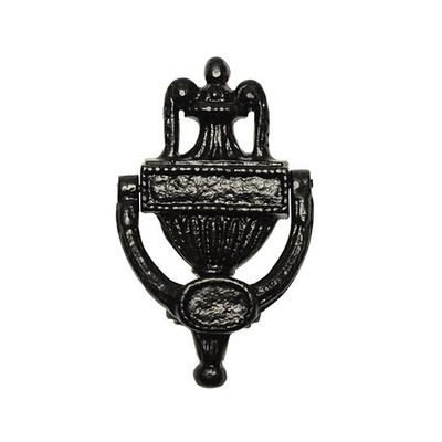Kirkpatrick Black Antique Malleable Iron Urn Door Knocker - AB578 BLACK ANTIQUE FINISH