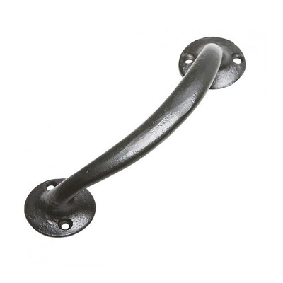 Kirkpatrick Smooth Black Malleable Iron Pull Handle (Various Sizes) - AB4013 (B) BLACK ANTIQUE - 7.5"