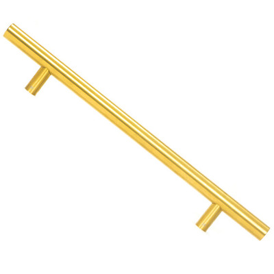 From The Anvil 316 Stainless Steel Offset T-Bar Bolt Fix Pull Handle (400mm-1600mm Fixing Centres), Aged Brass - 50801 AGED BRASS - 1800mm (1600mm c/c)