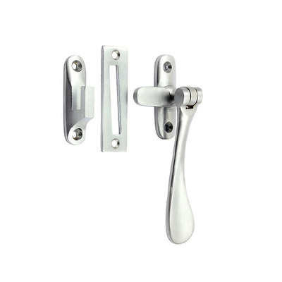 Prima Spoon End Reversible Casement Fastener With Hook And Mortice Plate, Satin Chrome - SCP125 SATIN CHROME