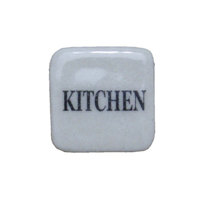 Cottingham Kitchen Square Cupboard Knob (32mm), White Ceramic- 01.086S.FR.38 WHITE CERAMIC - 38mm