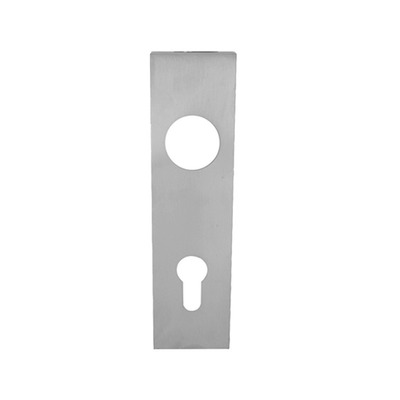 Eurospec Square Stainless Steel Cover Plates, Satin Stainless Steel Finish - CPS-SQ (sold in pairs) EURO PROFILE LOCK (WITH CYLINDER HOLE)