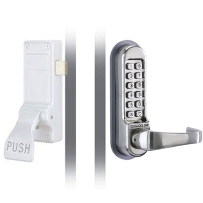 Codelocks CL500 PK Series Front Only Digital Lock To Suit Panic Latch, Stainless Steel - L14374 STAINLESS STEEL