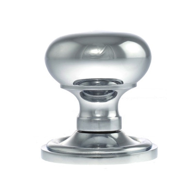 Atlantic Old English Harrogate Solid Brass Mushroom Mortice Knob, Polished Chrome - OE58MMKPC (sold in pairs) POLISHED CHROME