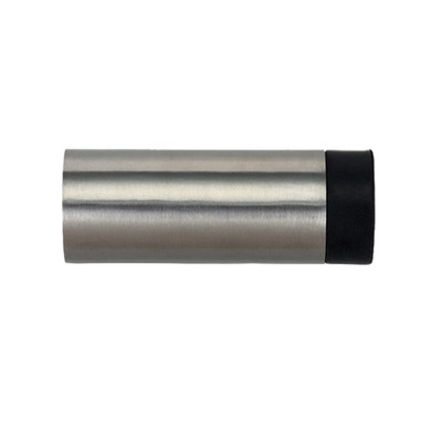 Zoo Hardware ZAS Cylinder Door Stop Without Rose (70mm Length - 30mm Diameter), Satin Stainless Steel - ZAS11SS SATIN STAINLESS STEEL