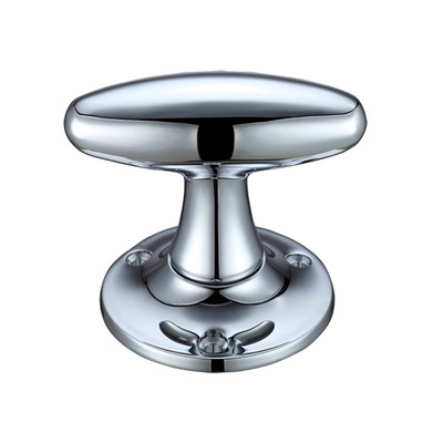 Zoo Hardware Fulton & Bray Extended Oval Mortice Door Knobs, Polished Chrome - FB503CP (sold in pairs) POLISHED CHROME