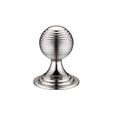 Zoo Hardware Fulton & Bray Queen Anne Ringed Cupboard Knob (25mm, 32mm OR 38mm), Polished Nickel - FCH08PN POLISHED NICKEL - 25mm