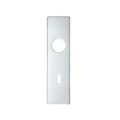 Zoo Hardware Architectural Aluminium Short Cover Plates, Satin Aluminium - ZAA1SA (sold in pairs) EURO PROFILE LOCK COVER PLATE (WITH CYLINDER HOLE)