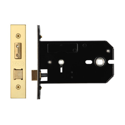 Zoo Hardware Horizontal Bathroom Lock (127mm OR 152mm), PVD Stainless Brass - ZUKHB127PVD 127mm (5 INCH) - PVD STAINLESS BRASS