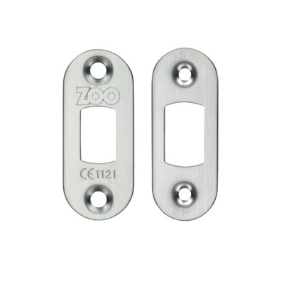Zoo Hardware Radius Face Plate And Strike Plate Accessory Pack, Satin Stainless Steel - ZLAP02RSS SATIN STAINLESS STEEL (RADIUS)