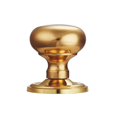 Carlisle Brass Manital Victorian Mushroom Unsprung Mortice Door Knob (Concealed Fixed), Polished Brass - M35C (sold in pairs) POLISHED BRASS