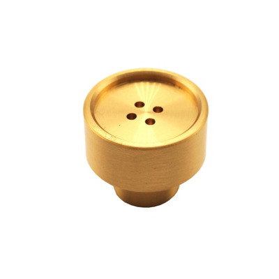 Spira Brass Round Button Cupboard Door Knob (41mm), Satin Brass - SB2326SB SATIN BRASS