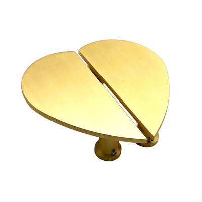 Spira Brass Heart Cupboard Pull Handles (100mm c/c), Satin Brass - SB2407SB (sold in pairs) SATIN BRASS - 150mm