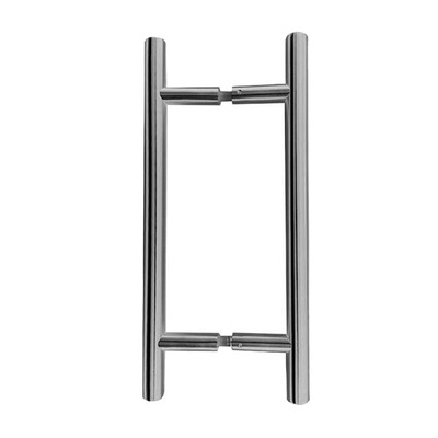 Frelan Hardware Guardsman Pull Handles, Back To Back Fixing, Satin Stainless Steel - JSS220 (sold in pairs) 400mm x 25mm (300mm Centres)