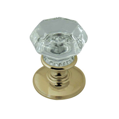 Frelan Hardware Flower-Octagonal Mortice Door Knob, Polished Brass - JH7020PB (sold in pairs) POLISHED BRASS