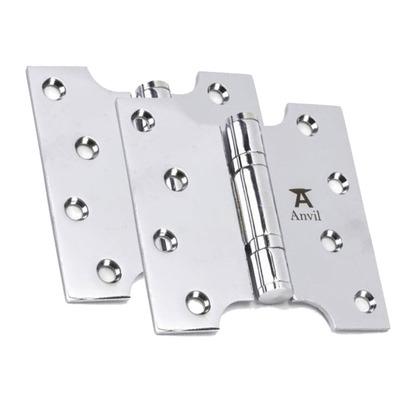 From The Anvil 4 Inch Parliament Hinges, Polished Chrome - 49557 (sold in pairs)  POLISHED CHROME