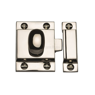 Heritage Brass Cupboard Latch With Oval Turn, Polished Nickel - V1112-PNF POLISHED NICKEL