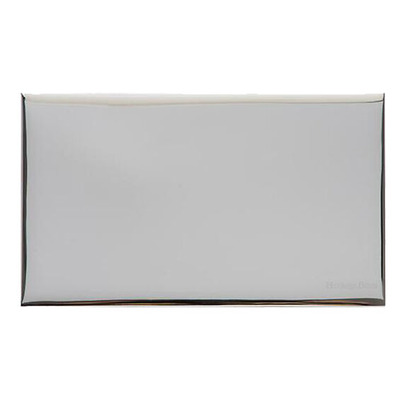 M Marcus Electrical Winchester Double Blank Plate, Polished Chrome - W02.640 POLISHED CHROME