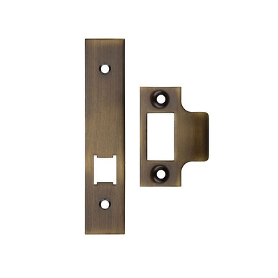 Zoo Hardware Face Plate And Strike Plate Accessory Pack For Horizontal Latch, Florentine Bronze - ZLAP17BFB FLORENTINE BRONZE