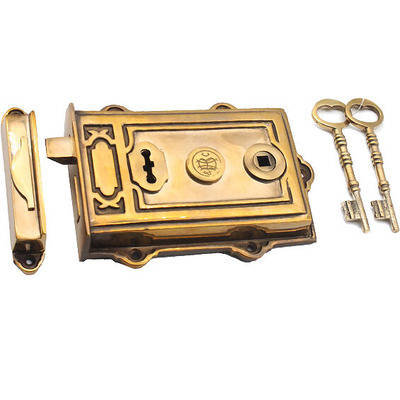 Spira Brass Davenport Rim Lock, Antique Brass - SB7101AB AGED BRASS