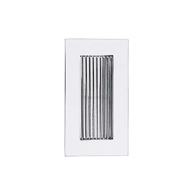 Heritage Brass Reeded Rectangular Flush Pull (105mm, 175mm OR 300mm), Polished Chrome - C1865-PC POLISHED CHROME - 105mm x 58mm