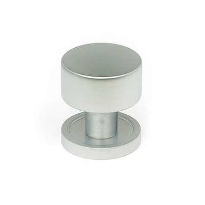 From The Anvil Kelso Cabinet Knob On Rose (25mm, 32mm Or 38mm), Satin Chrome - 50349 SATIN CHROME - 38mm