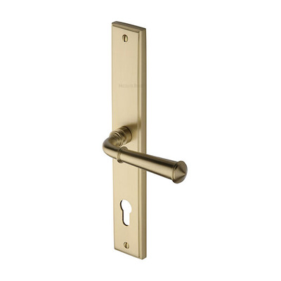 Heritage Brass Colonial Multi-Point Door Handles (Left OR Right Hand, 92mm C/C), Satin Brass - MP1932-SB (sold in pairs) SATIN BRASS - RIGHT HAND